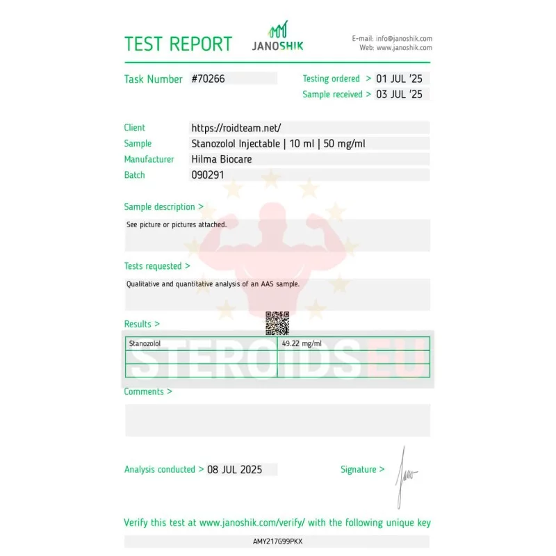 Stanozolol Injection (ampoules) Hilma Biocare 10x1ml/50 mg/ml - Image 2