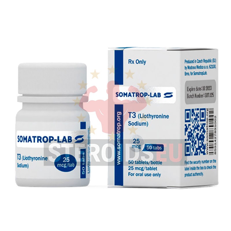 T3 (Liothyronine Sodium) Somatrop-Lab 50tabs /25 mcg/tab